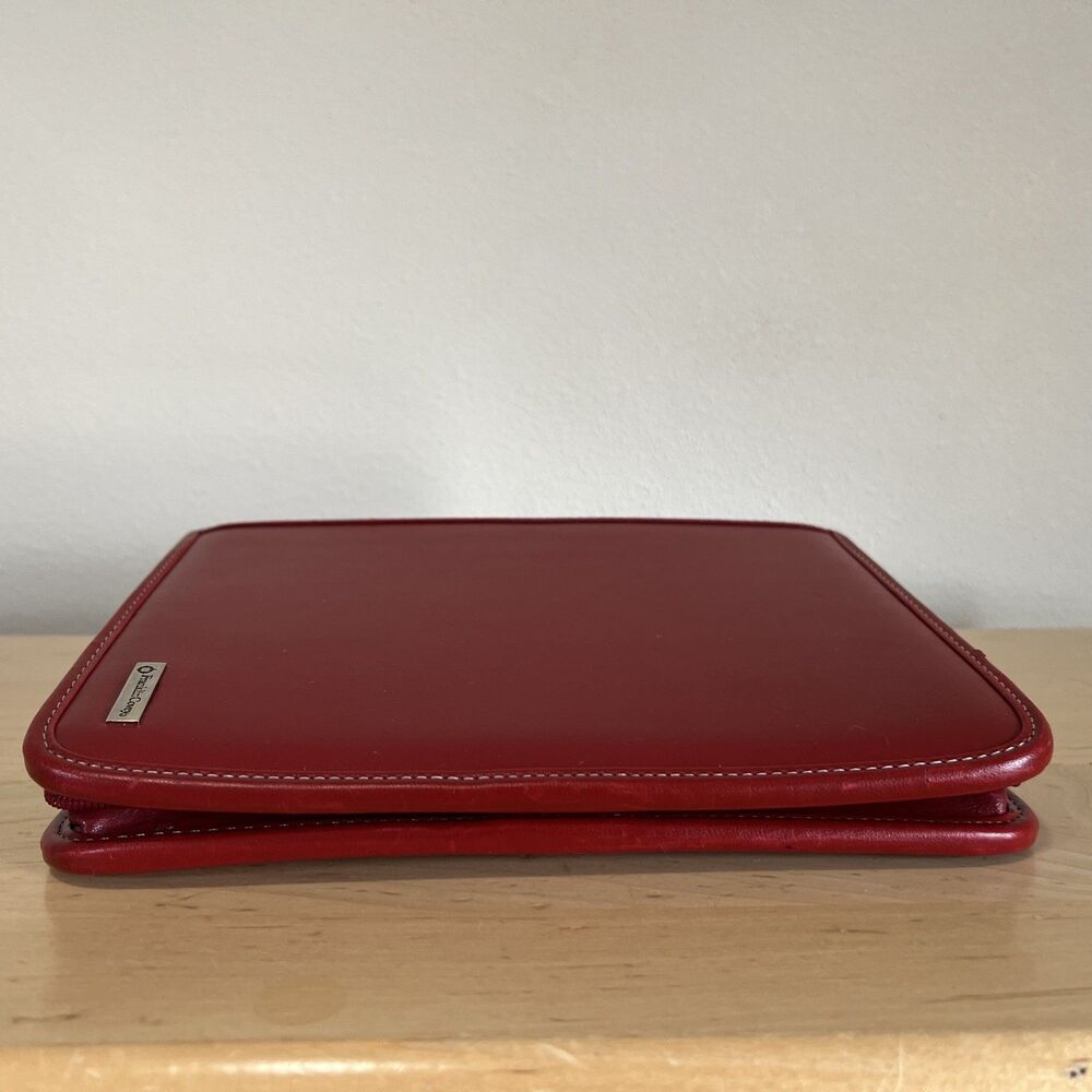 Franklin Covey Red Leather Zip Closure Red Vintage Planner Stationary - Picture 7 of 11